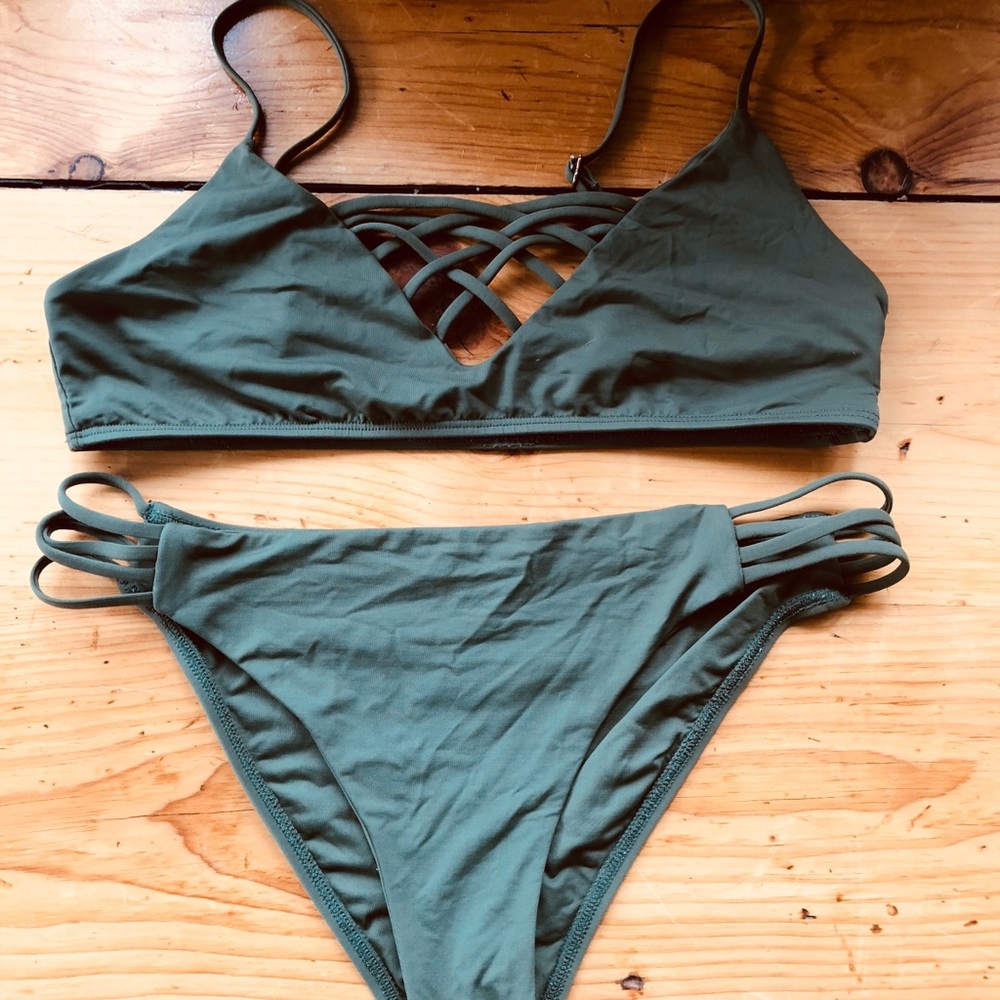 South Moon Under- L space bikini set in olive